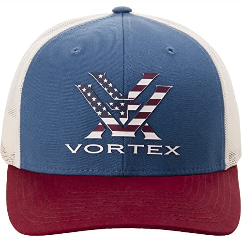 Vortex Kappe mit Sternen-Überstreifen, Schnappverschluss, Rot/Weiß/Blau, Einheitsgr��e