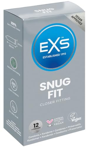 EXS | Snug Fit-Kondome | Naturlatex & fester sitzendes Kondom | Vegan | 12er-Pack