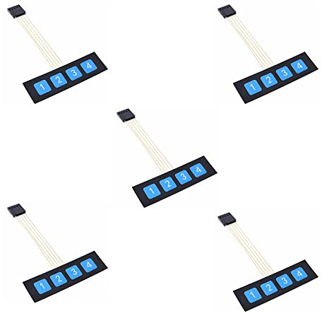 Lot de 5 interrupteurs à membrane pour touches et 1 clavier à 4 membranes pour contrôle externe