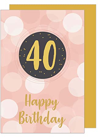 Edition Seidel Premium Glückwunschkarte zum 40. Geburtstag mit Umschlag. Geburtstagskarte Grusskarte Billet Karte Happy Birthday Mann Frau (GZ348-40 SW023)