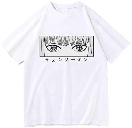 Short-Sleeved Japanese Manga Chainsaw Man Chainsaw Man Round Neck Casual Loose Short-Sleeved T-Shirt Men and Women