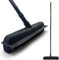 EPISENT Extendable Rubber Broom with Soft Bristles – Perfect for Indoor Floor Sweeping, Carpet Cleaning & Pet Hair Removal – Squeegee Edge for Wet & Dry Use – Sturdy Handle – Black