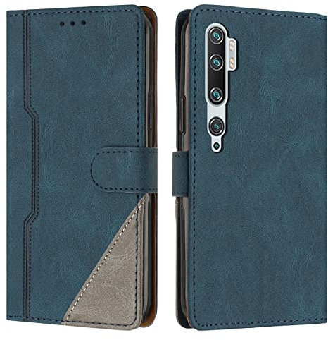 Hülle für Xiaomi MI Note 10 / MI Note 10 Lite/MI CC9 Pro/MI Note 10 Pro, Brieftasche Klapphülle, PU Leder Stoßfeste Magnetische Schutzhülle Tasche Kompatibel mit Xiaomi MI Note 10, Blau