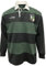 Lansdowne Green and Black Striped Long Sleeve Rugby Polo