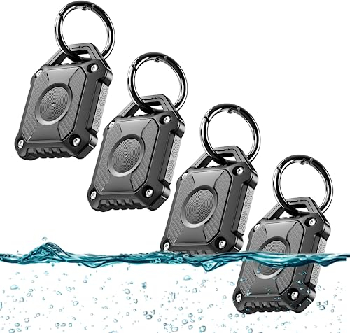 4 PACK Air Tag Holder, IP68 Waterproof Air Tag Keyring,Hard TPU Air Tags case, 360°Full Protection, Air Tag. Holder with Key Ring For Apple Air Tag Gps Tracker Devices