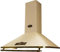 Kaiser EMPIRE Retro Designer Dunstabzugshaube 90 cm A 9315 ElfEm | Wandhaube 910m³/h | Kaminhaube Elfenbein/Griff – Bronze | Abzugshaube Inkl.Umluftset/Abluft Wandmontage Expert Haube