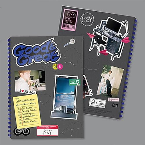 Key [Good & Great] 2. Mini-Album (Arbeitsbericht Ver. + Store Gift Shinee-Fotokarte), K-Pop versiegelt, 130 x 180 x 18, Grau, Blau