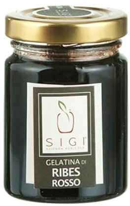 SIGI Azienda Agricola Gelatina di RIBES ROSSO | Senza Coloranti, Conservanti, Addittivi Chimici | 100% Artigianale e Naturale | Lavorato a Mano, Prodotto in Italia | Barattolo 110gr.