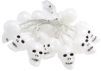 OSALADI LED- Halloween-Schädellichter Schnur Weihnachtsdeko Partylichter Skelett Gartenbeleuchtung Gartenleuchten Dekorativ LED-Schädellichter