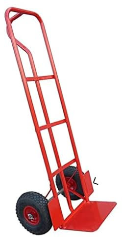 Sack Truck Trolley with Pneumatic Tyres 650Ibs, Heavy Duty Trolley On Wheels With Large Toe Plate, Tyre Protection Plate, Hand Truck Multi Purpose Barrow Sack Hand Truck