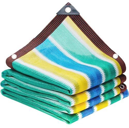 ZHJSHOU Rete Ombreggiante con Occhielli multicolore Telo Ombreggiante da Giardino 2x3m,90% Traspirante Protezione da Sole Rete Telo Ombra per Balcone Pianta Serra Esterno