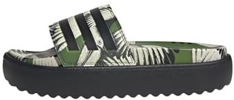 adidas Damen ADILETTE PLATFORM SLIDES, Crew Green/Core Black/Core Black, 38 EU