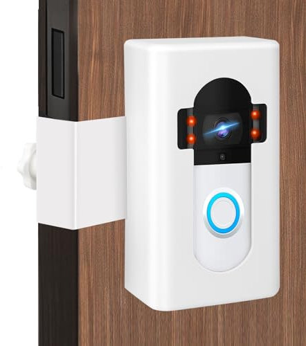 TYCEELY Anti Theft Doorbell Door Mount for Ring, No Drill Adjustable Apartment Video Doorbell Camera Holder, Doorbell Mount Bracket for Ring 1/2/3/4/3 Plus/2021/2020 2023 2024 Release/Pro/Pro2