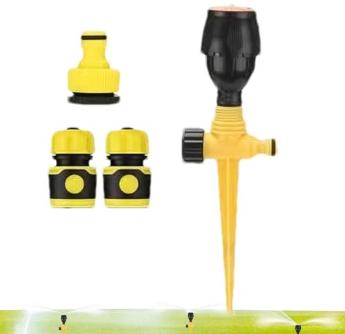 Sprinkler für den Garten – um 360 Grad drehbarer Wassersprinkler, ausziehbarer Gartenwassersprinkler, einstellbares Bewässerungssystem, oberirdischer Sprinkler für den Gartenhaushalt