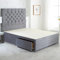 ComfoRest - Stylish 4FT6 Double Divan Bed with 2 Footend Drawers | Practical Frame for Organised Living | Durable Base for Any Room (Silver Naples)
