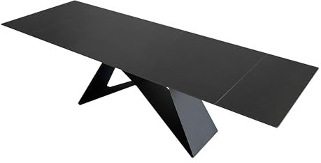 SAM Keramiktisch Mia | 180 x 90 cm | ausziehbar auf 260 cm | Farbe: dunkelgrau matt | Butterfly-Gestell Metall schwarz | pflegeleichter Esstisch/Esszimmertisch
