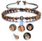 CrystalTears Armband mit Foto personalisierte Projektion Armband im Stein Tigerauge Perlenarmband Benutzerdefinierte Valentinstag Geschenke