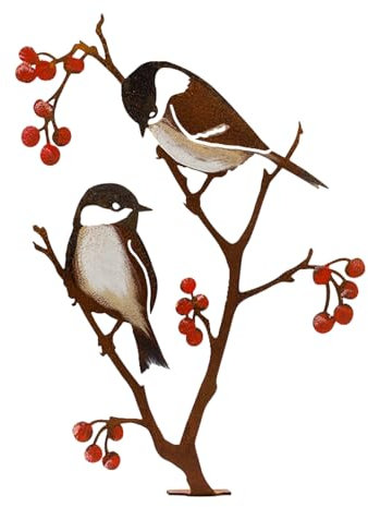 XDGBGFN Vogel Stecker Garten Malerei Gartenstecker Vogel Deko für Draußen, Garten, Deko-Accessoires