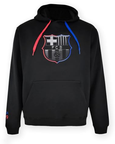 FC Barcelona Sudadera Con Capucha Hoodie BARÇA EBLACK Con Licencia - Adulto Talla S