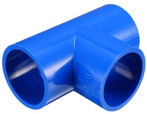 TOP-VIGOR Lot De 5 Raccords En T PVC 32mm, Jonction À 3 Voies Pour Tuyauterie D'Arrosage, Connexion Robuste Pour Systèmes D'Irrigation, DIY Et Plomberie, Bleu