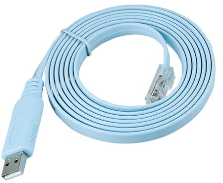 RJ45 Cavo Console USB a RJ45 1,8m per Cisco Router Switch, Cavo di Ricarica USB 5V, Compatibile con Windows, Mac OS e Linux, per Dispositivi di Rete, Configurazioni di Rete