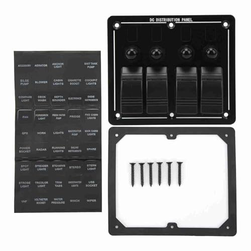 Tableau de Commande Marin 12-24V pour Yacht et Bateau de Vitesse IP66 Étanche, ABS Aluminium Durable, Protection Surcharge et Court - Circuit, Installation Facile avec Kit Étanch