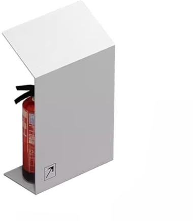 Feuerlöscher-Schrank, freistehend, aus Metall, schwarze Box für Brandschutz, langlebig, Größe D-35 x 20 x 55 (Feuerlöscher nicht im Lieferumfang enthalten)