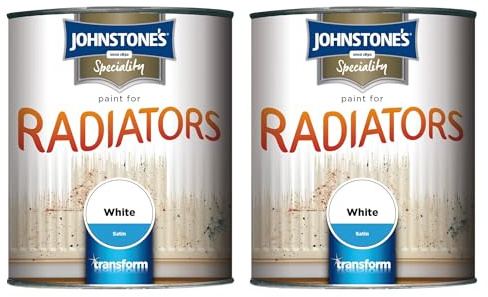 Johnstone’s Speciality Radiator Satin Paint – White, 250ml | Heat Resistant, Smooth Durable Finish for Radiators & Pipes (2 PCS)