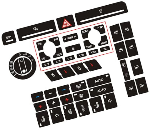 Autocollant pour bouton de verrouillage de porte de climatisation pour B6 B7 Accessoires automobiles Bouton de réparation Installation facile