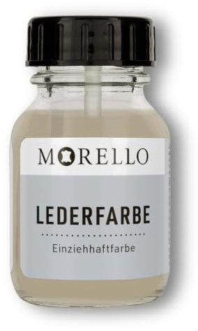 Morello Lederfarbe Beige 40 ml, farbintensive Glattleder Einzieh-Farbe | Ideal zum Auffrischen & Umfärben, geeignet zur Leder Reparatur, Profi-Qualität für Sneaker, Schuhe, Taschen