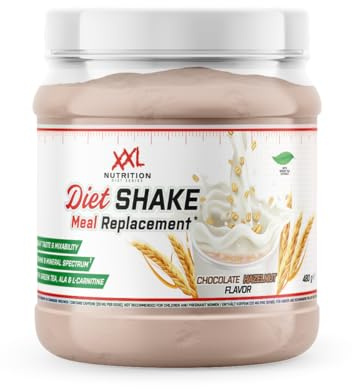 XXL Nutrition - Diet Shake - Abnehm, Trinkmahlzeit, Protein Shake - Abnehmen, Mahlzeitersatz - Schokolade Haselnuss - 480 Gramm