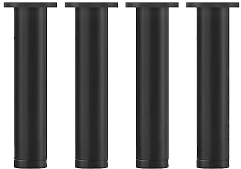 XLANDALYUEFA Lot de 4 Pieds Support en Alliage d'aluminium for canapé, Table, Chaise, Bureau, Armoire, etc. (Noir)