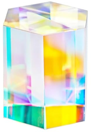 ISTOVO RGB Sonnenfänger Aus Optischem Glas, Dekorativer Würfel X-Cube für Den Physikunterricht, Regenbogenprisma für die Fotografie