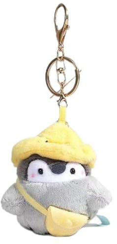 KARLOR Pinguin-Anhänger mit Karabinerhaken, Pinguinfigur Flausch Penguin Plüschtier-Schlüsselanhänge Rucksackanhänger Autoanhänger Niedlich hängende Dekoration (Pinguin)