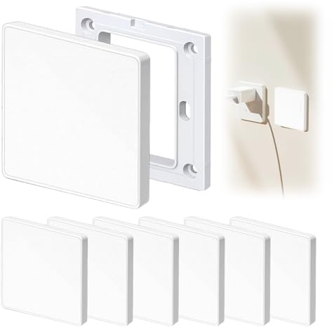 6 Stück Blindabdeckung, Steckdose Blindabdeckung, Light Switch Cover, 8,6 X 8,6 CM, Aus Kunststoff, Zum Abdecken Ungenutzter Steckdosen Oder Schalter (Weiß)