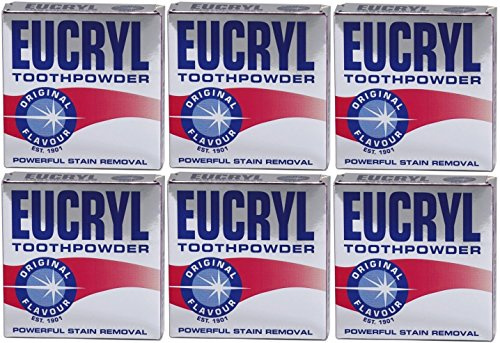 x6 Eucryl Smokers Tooth Powder Original 50g