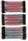 HALJIA 120 10 cm Dupont Draht 40pi Buchse auf Stecker, bunte 40pi Stecker auf Stecker, 40pi Buchse auf Buchse Breadboard Jumper Wires-Bandkabel Kit