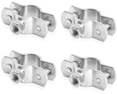 PRIOstahl® Rohrschellen aus Edelstahl V2A f. Stockschrauben - Rohrhalter Rohrbefestigung Rohr (1/2 Zoll, 20-27mm, 4 Stück)