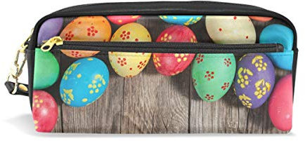 Eslifey Ostereier-Etui, für Damen, Make-up, PU-Leder, Kosmetik, für Kinder, Schule, tragbar, Stifthalter