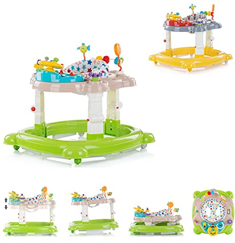 Chipolino Lauflernwagen 4 in 1 Joya Lux, Hopser, Wippe, Activitycenter, Stopper, Farbe:grün