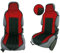 akhan CSC103 - Sitzauflage Sitzpolster Schwarz, Rot