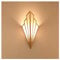 Simple Fan-shaped LED Wall Light Modern Wrought Iron Wall Sconce Light Linen Lampshade Fitting Art Deco Bedside Wall Lamp E14 Wall Spotlights Background Light for Living Room Bedroom Aisle Hotel,Gold
