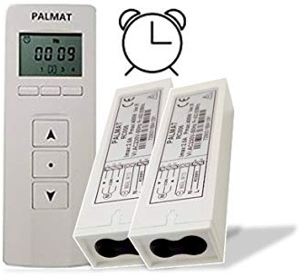 Receptor controlado por radio de PALMAT para motor para persianas con mando emisor de 4 canales y función de temporizador (2 receptores)
