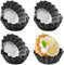 SourceTon Lot de 12 moules à tartelettes en acier carbone 6,6 cm