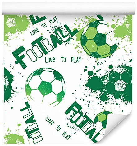Wallepic Tapete 10m Vlies Tapete Fußball Sport Kinder Vliestapete 1000x53cm Wand Tapete Wohnzimmer Kinderzimmer Moderne Wanddeko Wand Dekoration