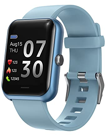 SUPBRO Smartwatch Fitness Armband Tracker Voller Touch Screen Uhr IP68 Wasserdicht Armbanduhr Smart Watch mit Schrittzähler Pulsmesser Stoppuhr für Damen Kinder Sportuhr für iOS Android