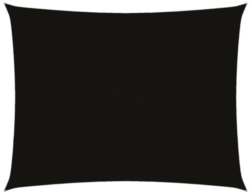 vidaXL Sonnensegel Wasserfest Sonnenschutz Windschutz Sonnendach UV Schutz Garten Terrasse Balkon Oxford-Gewebe Rechteckig 3x4,5m Schwarz