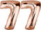 DekoRex Folienballon Rosegold 82cm Geburtstag Jubiläum Hochzeit Deko (Zahl 77)