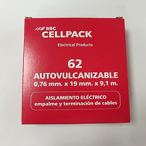 Cellpack Cinta autovulcanizable número 62 0,75mmx19mmx9,10 metros