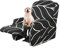 Lydevo Stretchhusse für Relaxsessel - 4-Teilig Set Mit Seitentasche, Rutschfest, Waschbar - Stretch Sesselbezug Sesselschoner, Recliner Cover, Schwarze Linie